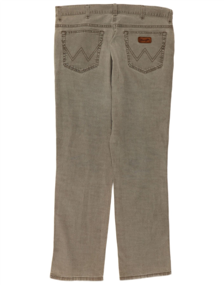 Wrangler Masculino Texas Stretch Straight Jeans W36 L32 Algodão Cinza