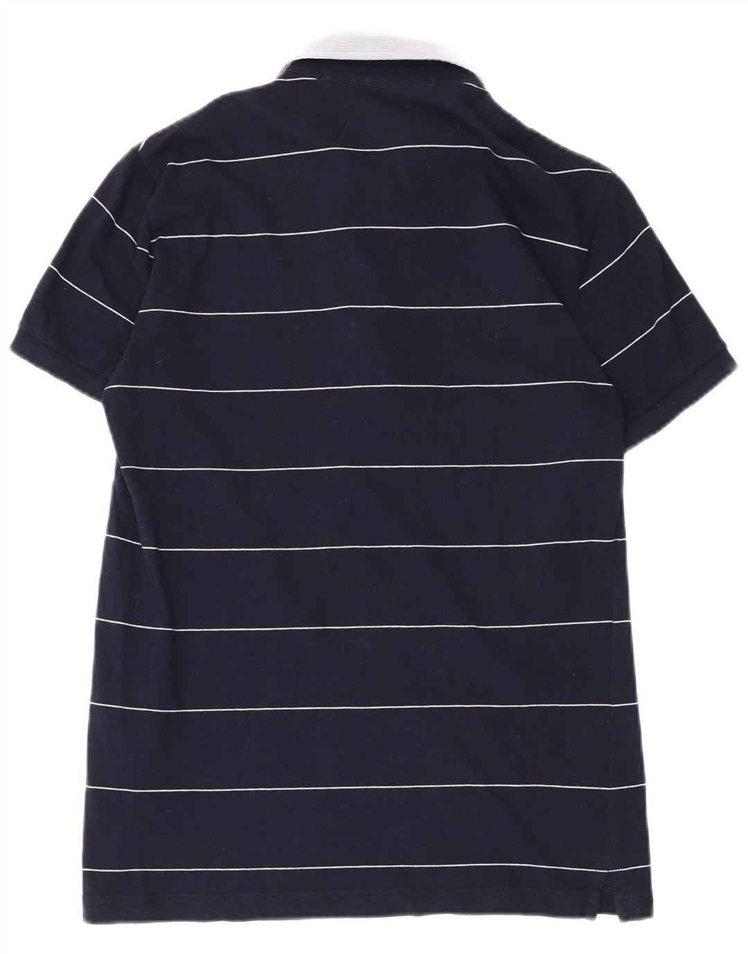 Camisa polo masculina Fred Perry média listrada azul marinho de algodão