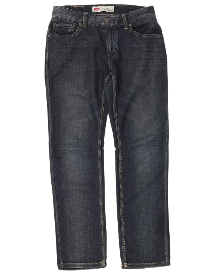 LEVI'S Boys The Knit Straight Jeans 15-16 Anos W28 L28 Azul Algodão