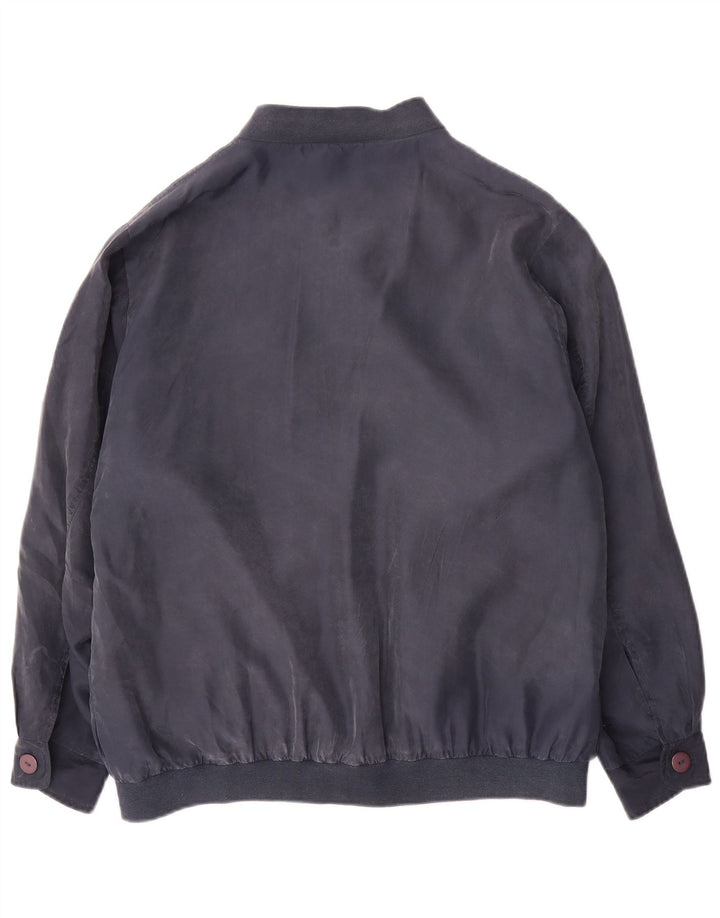 Jaqueta bomber masculina Spirit UK 38 seda azul marinho médio