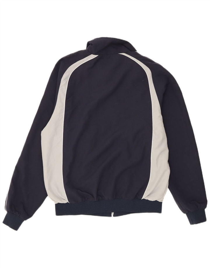 Jaqueta masculina de agasalho Champion grande poliéster colorblock azul marinho