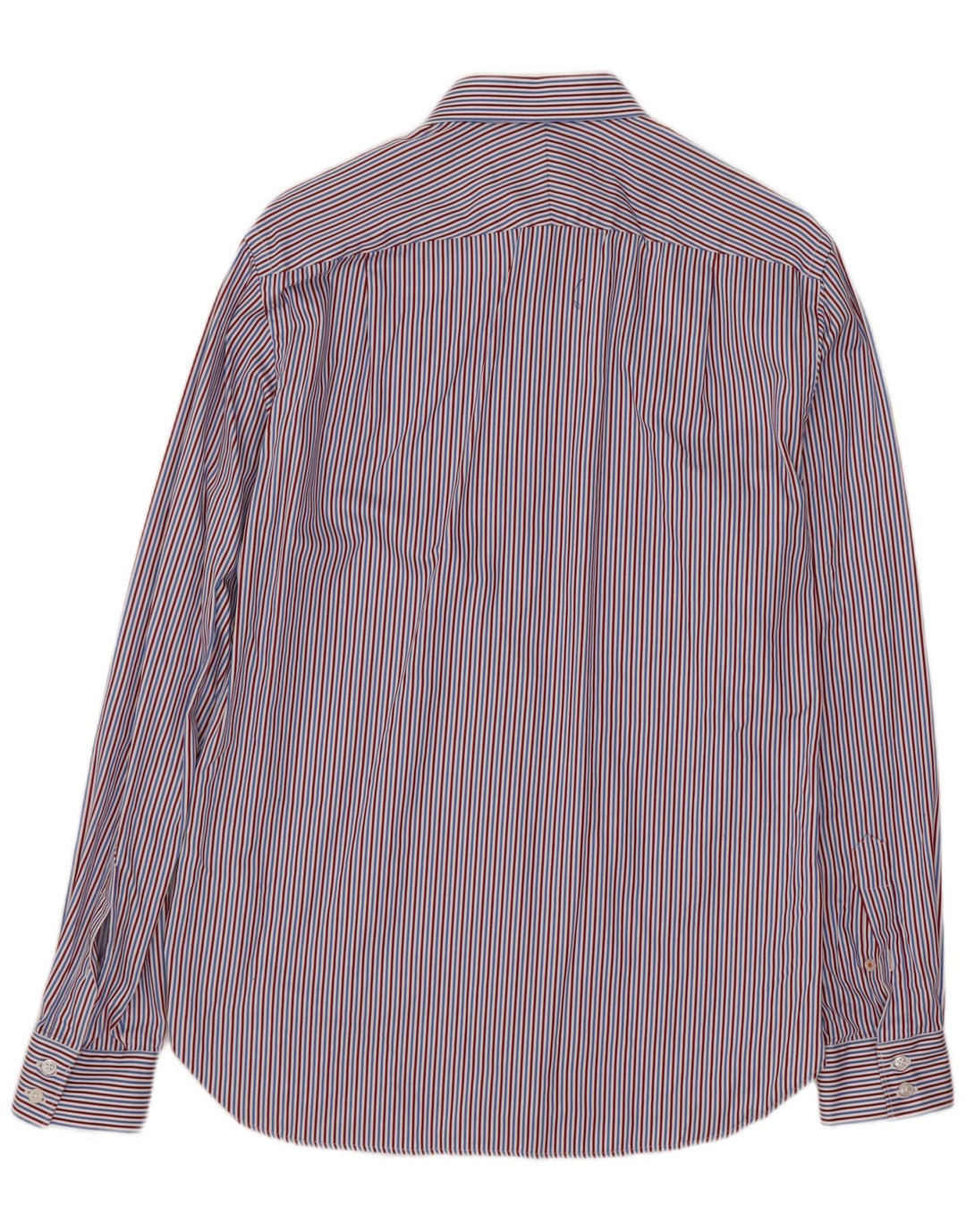 Camisa masculina BEN SHERMAN tamanho 15 algodão listrado azul médio