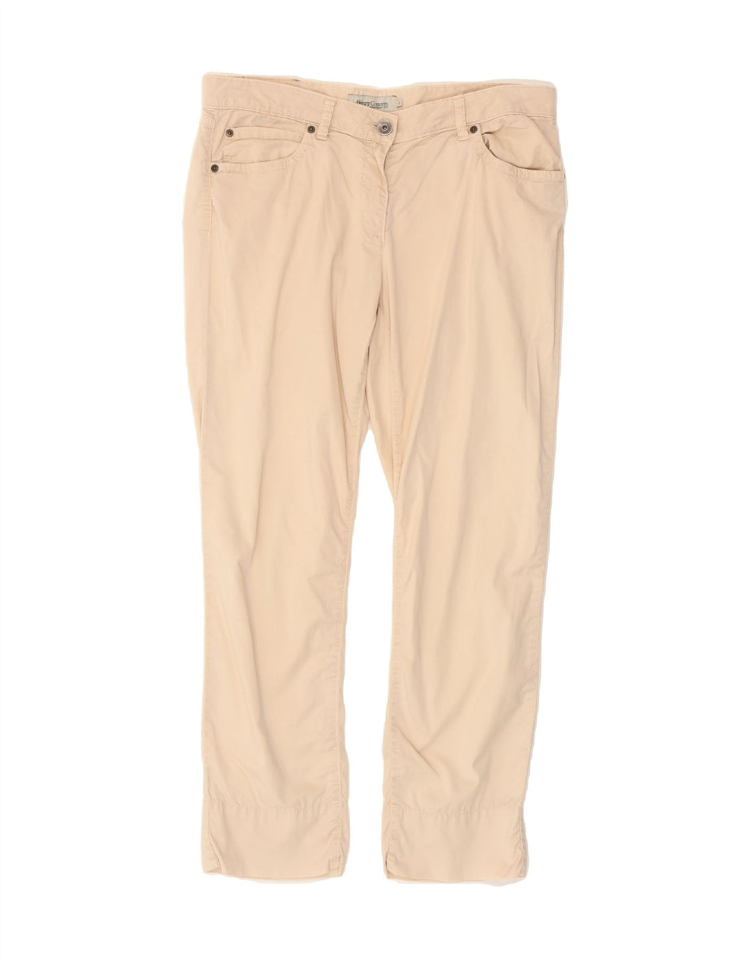 HENRY COTTONS Womens Slim Cropped Trousers W31 L26 Beige Cotton Vintage Henry Cottons and Second-Hand Henry Cottons from Messina Hembry 