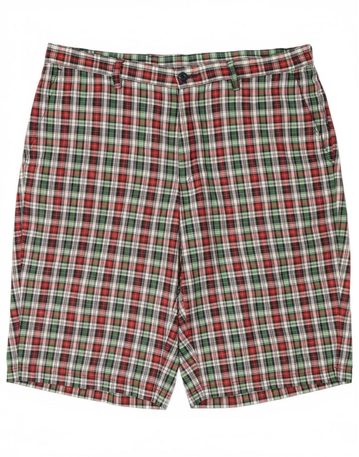 GANT Mens Chino Shorts W35 Grande Algodão Xadrez Multicolorido