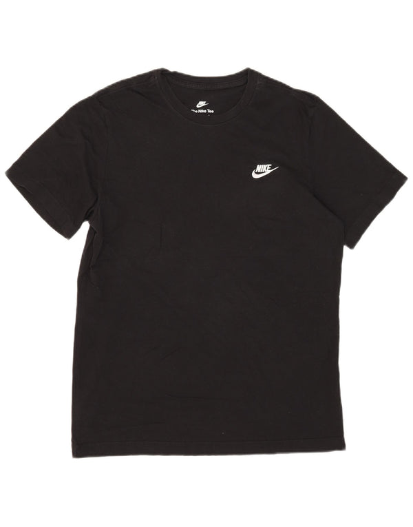 Nike Mens Camiseta Top Médio Algodão Preto