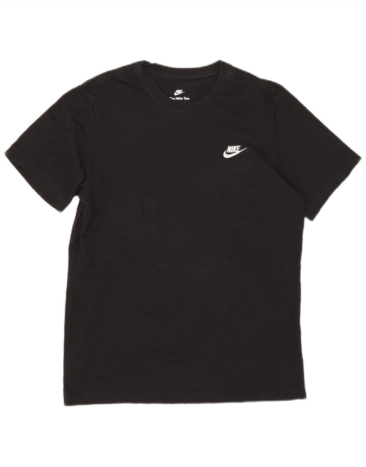 Nike Mens Camiseta Top Médio Algodão Preto