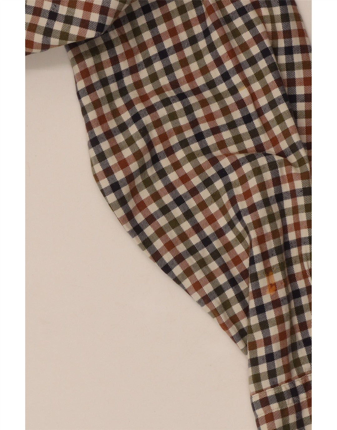 Camisa masculina Massimo Dutti grande algodão xadrez multicolorido