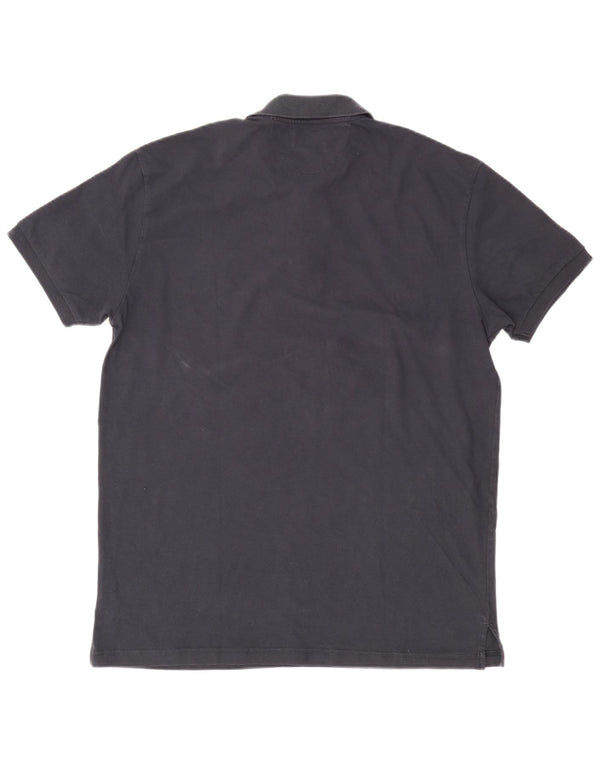 Camisa polo masculina Slim Fit Murphy & Nye 3XL algodão azul marinho
