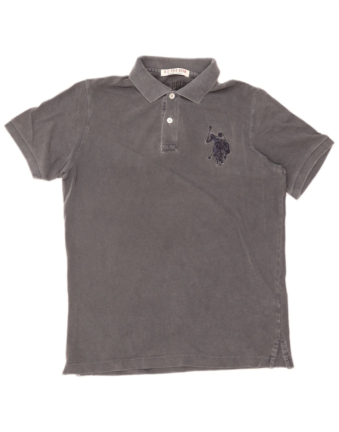 US Polo Assn. Camisa polo masculina algodão cinza médio