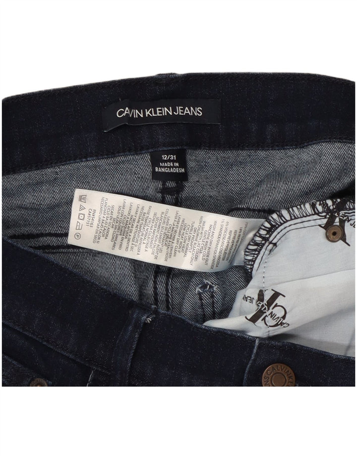 Calça jeans skinny feminina CALVIN KLEIN cintura alta US 12 grande W31 L26 azul marinho