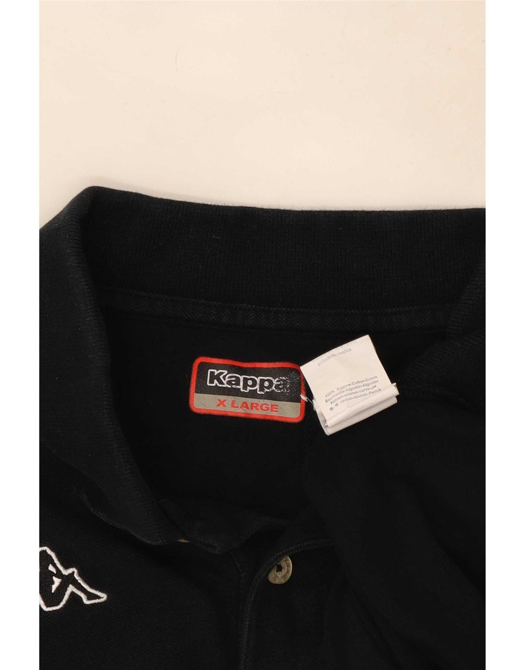Camisa polo masculina Kappa XL algodão preto