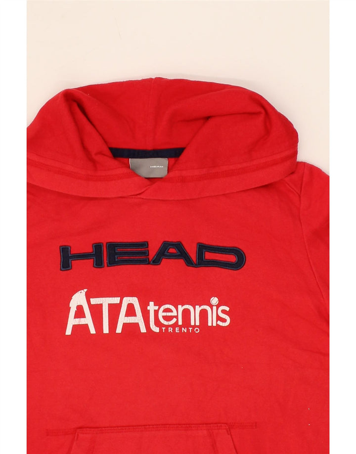 HEAD Boys Graphic Hoodie Jumper 12-13 Years Red Cotton Vintage HEAD and Second-Hand HEAD from Messina Hembry 