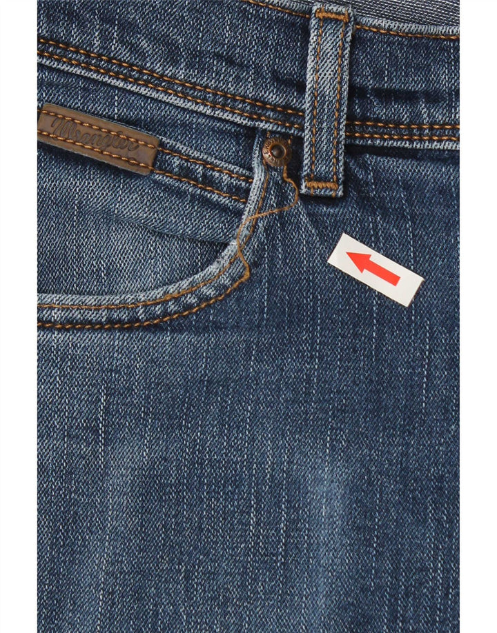 Wrangler Mens Jeans Slim W34 L32 Azul Algodão