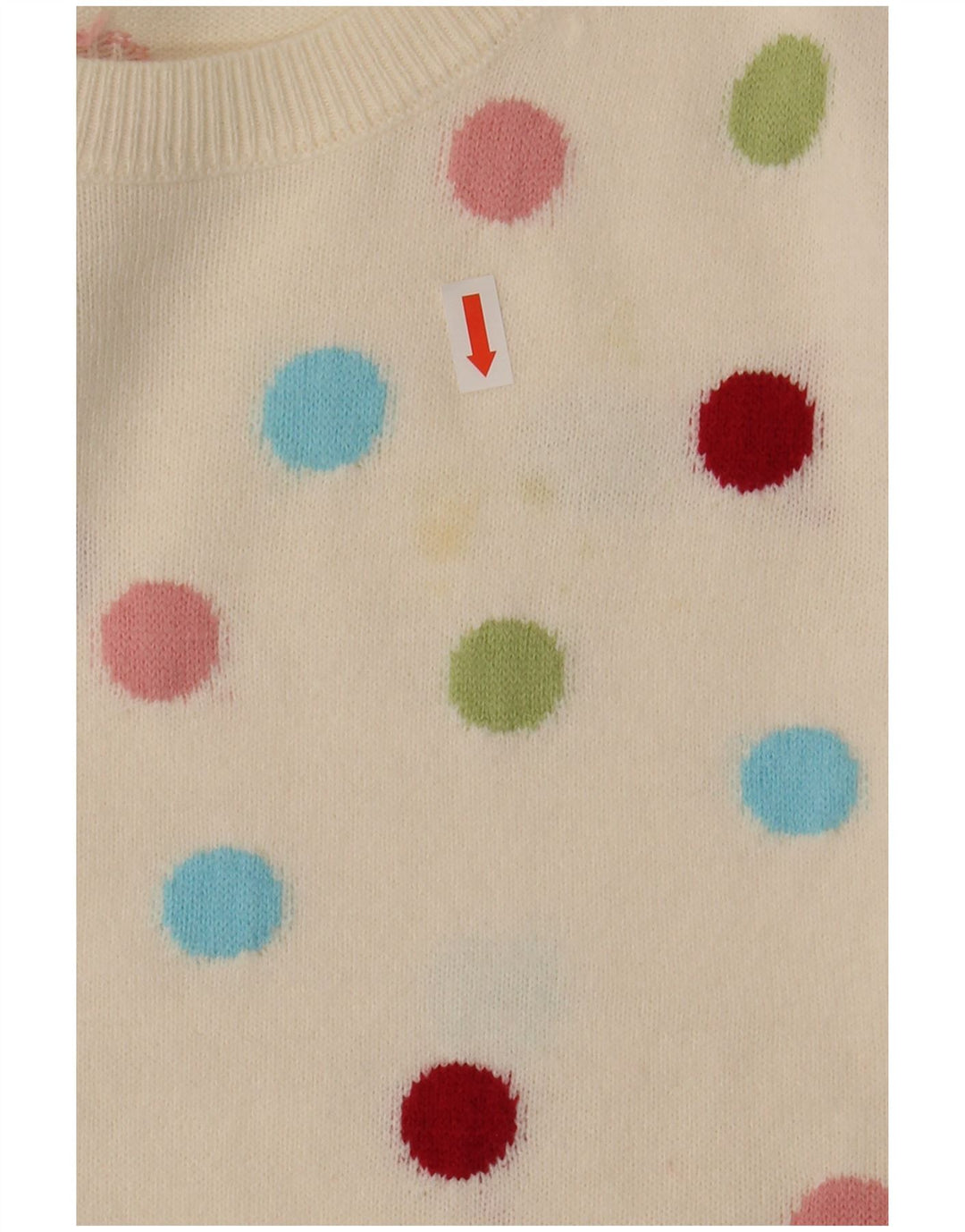 Suéter feminino Marks & Spencer com gola redonda UK 12 médio off white
