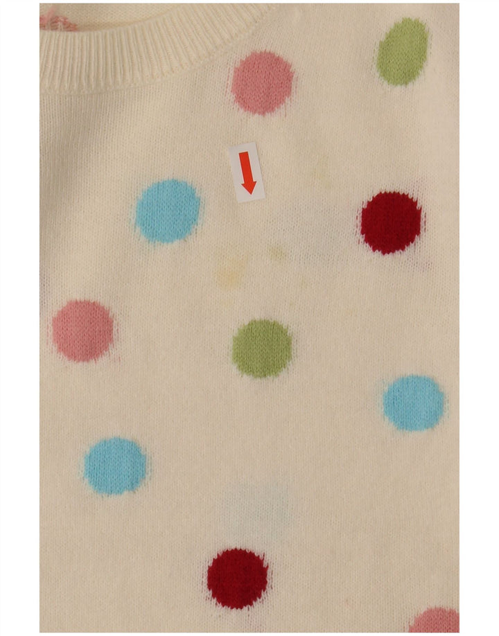Suéter feminino Marks & Spencer com gola redonda UK 12 médio off white