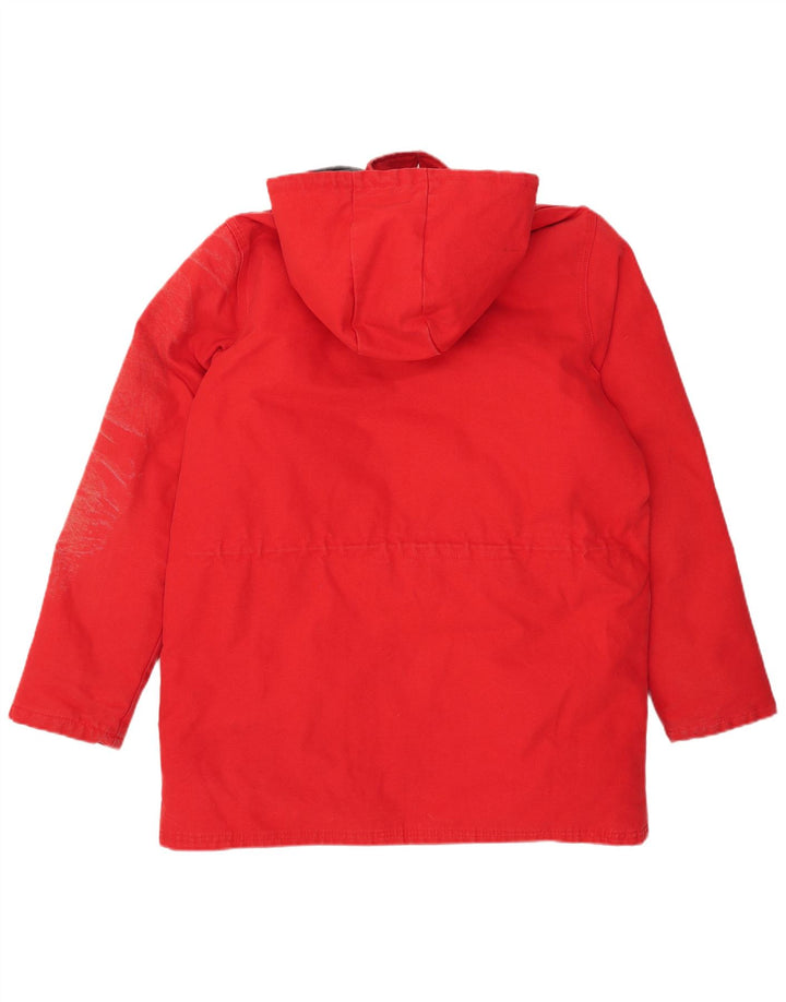 Casaco masculino acolchoado com capuz Richlu UK 40 grande algodão vermelho