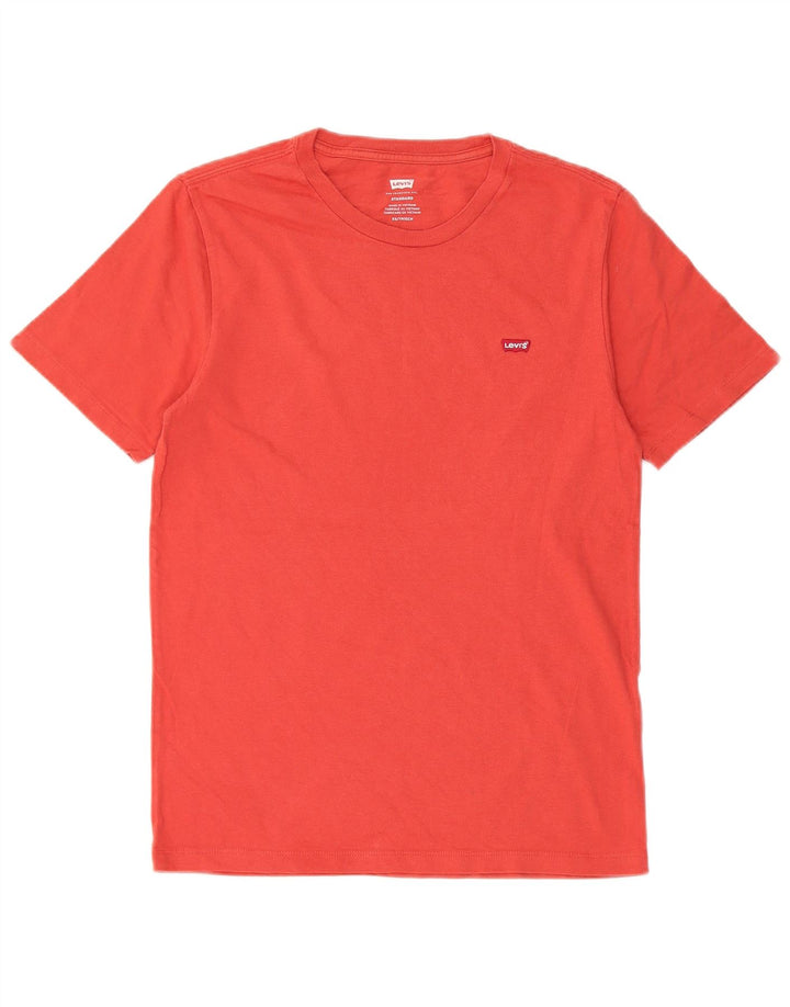 Camiseta masculina padrão Levi's Top XS algodão vermelho