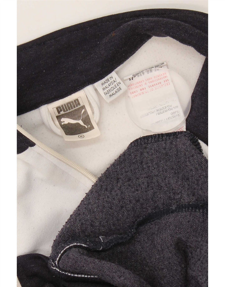 Puma Womens Tracksuit Top Jacket UK 14 Médio Branco Colourblock Poliéster