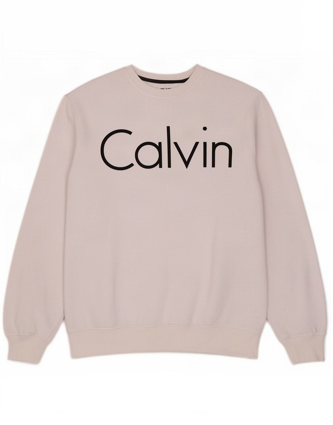 Calvin Klein moletom gráfico masculino jumper médio algodão branco