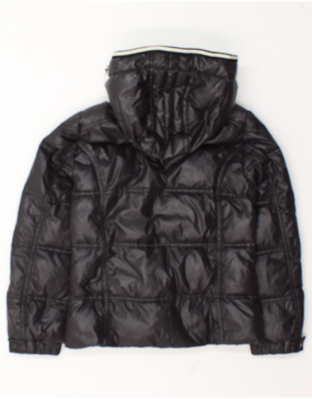 Moncler Jaqueta acolchoada com capuz para meninas 9-10 anos azul marinho poliamida