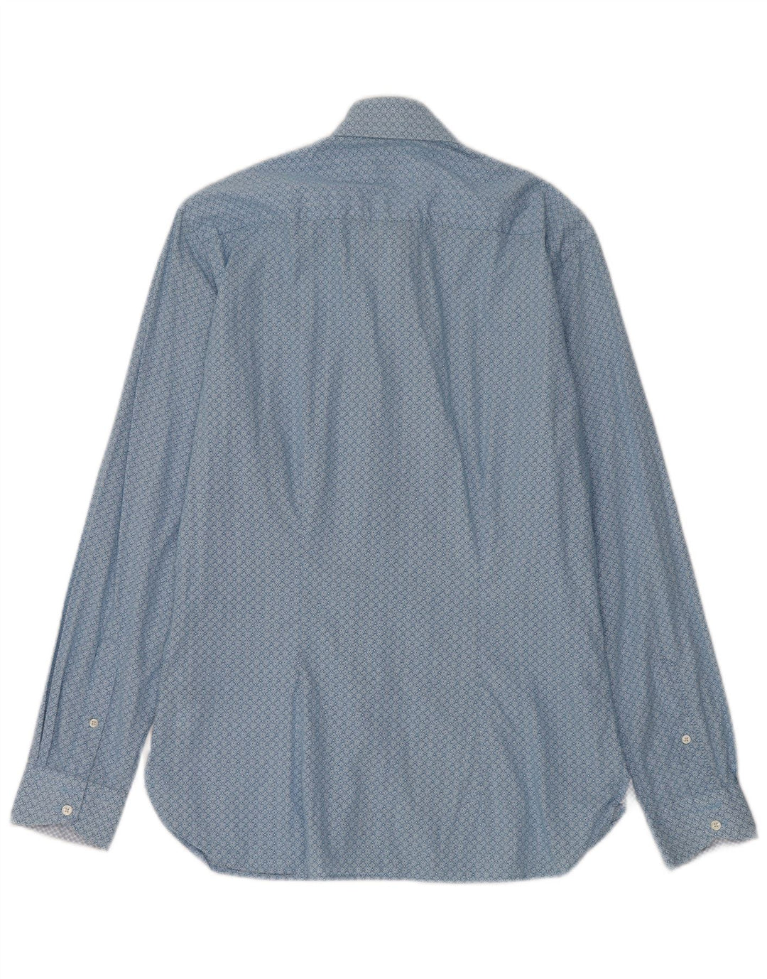 Camisa masculina Ted Baker tamanho 15 1/2 algodão floral azul médio