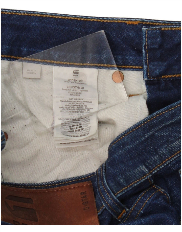 G-STAR feminino 3301 jeans slim W28 L28 algodão azul