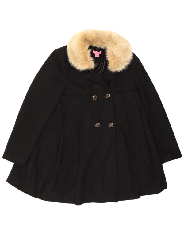 Casaco feminino Monsoon Princess UK 12 lã preta média
