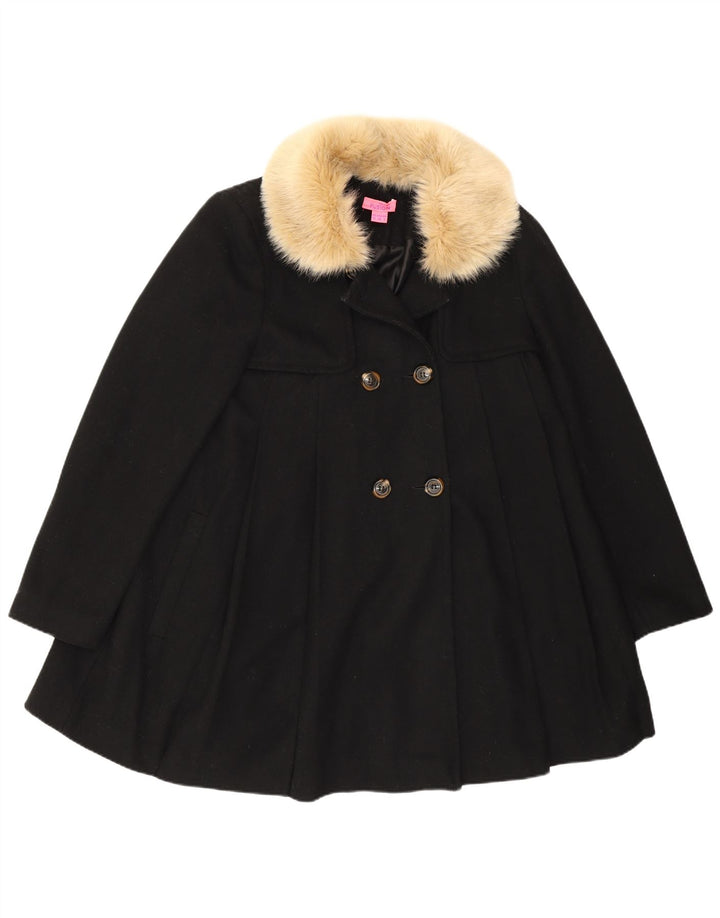 Casaco feminino Monsoon Princess UK 12 lã preta média