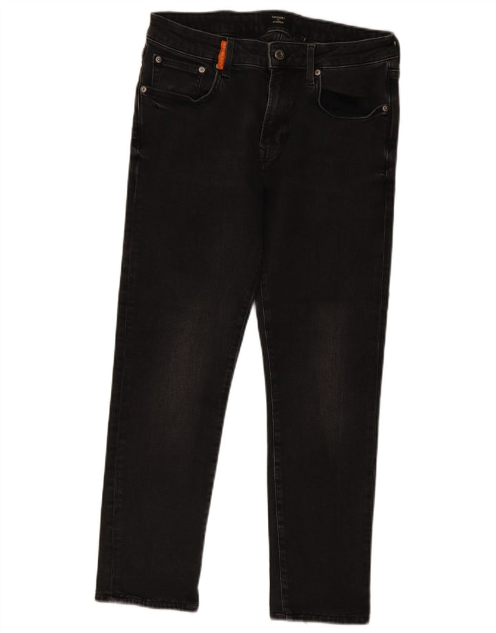 Superdry Womens Crop Slim Jeans W32 L25 Cinza Algodão