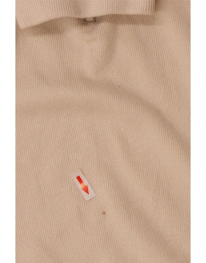 Suéter masculino Zara com zíper e gola grande de algodão branco