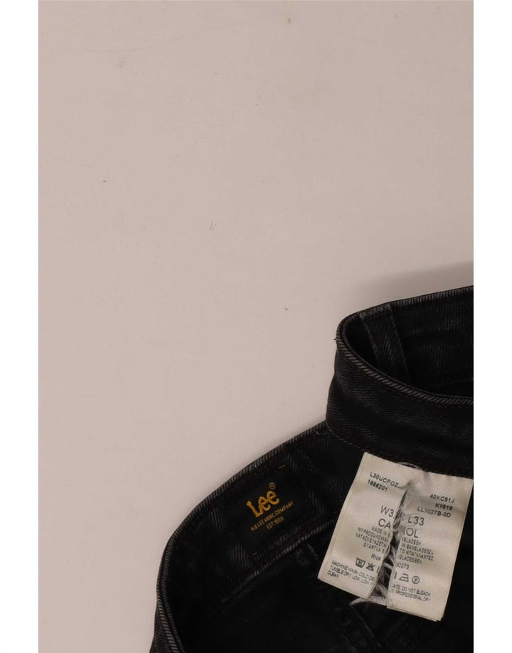 Lee Womens Carol Straight Jeans W32 L26 Algodão Preto