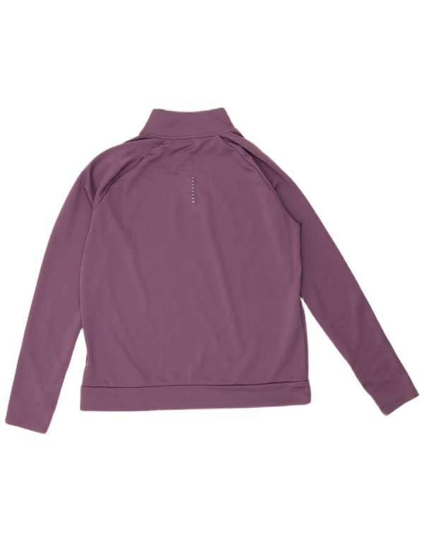 Nike Womens Dri Fit Graphic Pullover Treino Top Reino Unido 14 Médio Roxo
