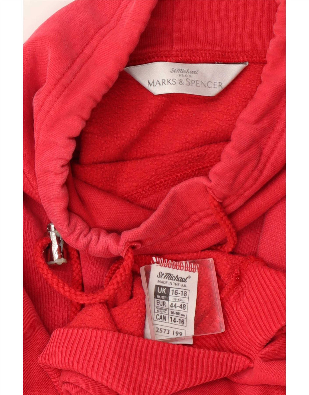 Suéter feminino Marks & Spencer com ajuste relaxado Reino Unido 16/18 grande vermelho