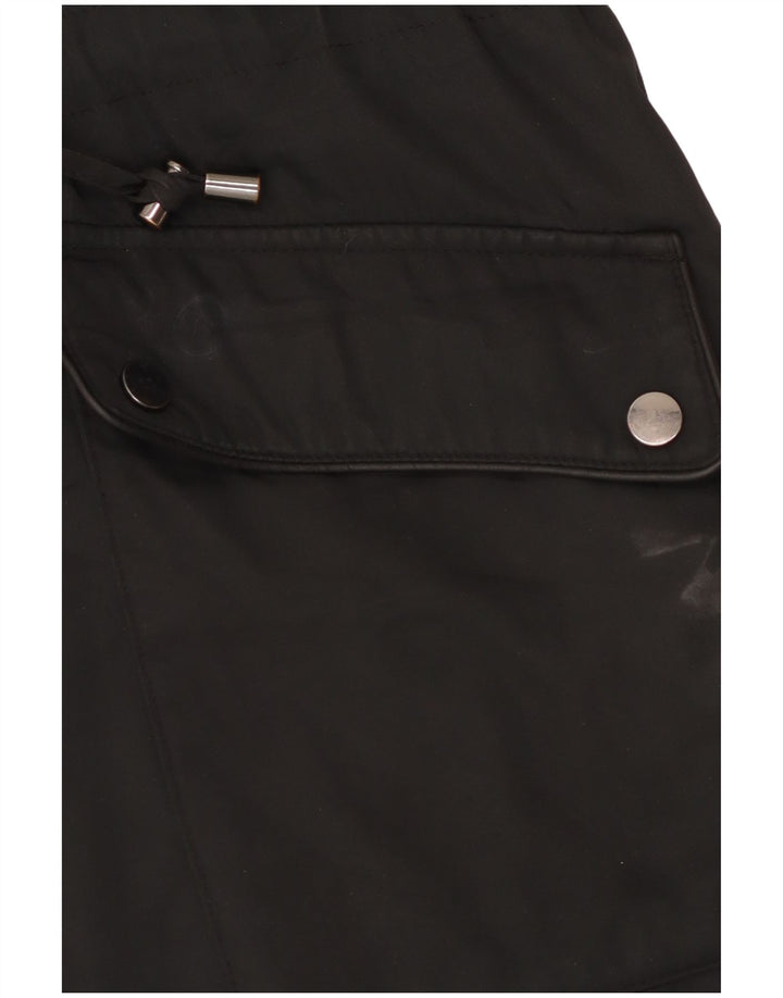 Jaqueta parka feminina com capuz Marks & Spencer Reino Unido 16 grande poliéster preto