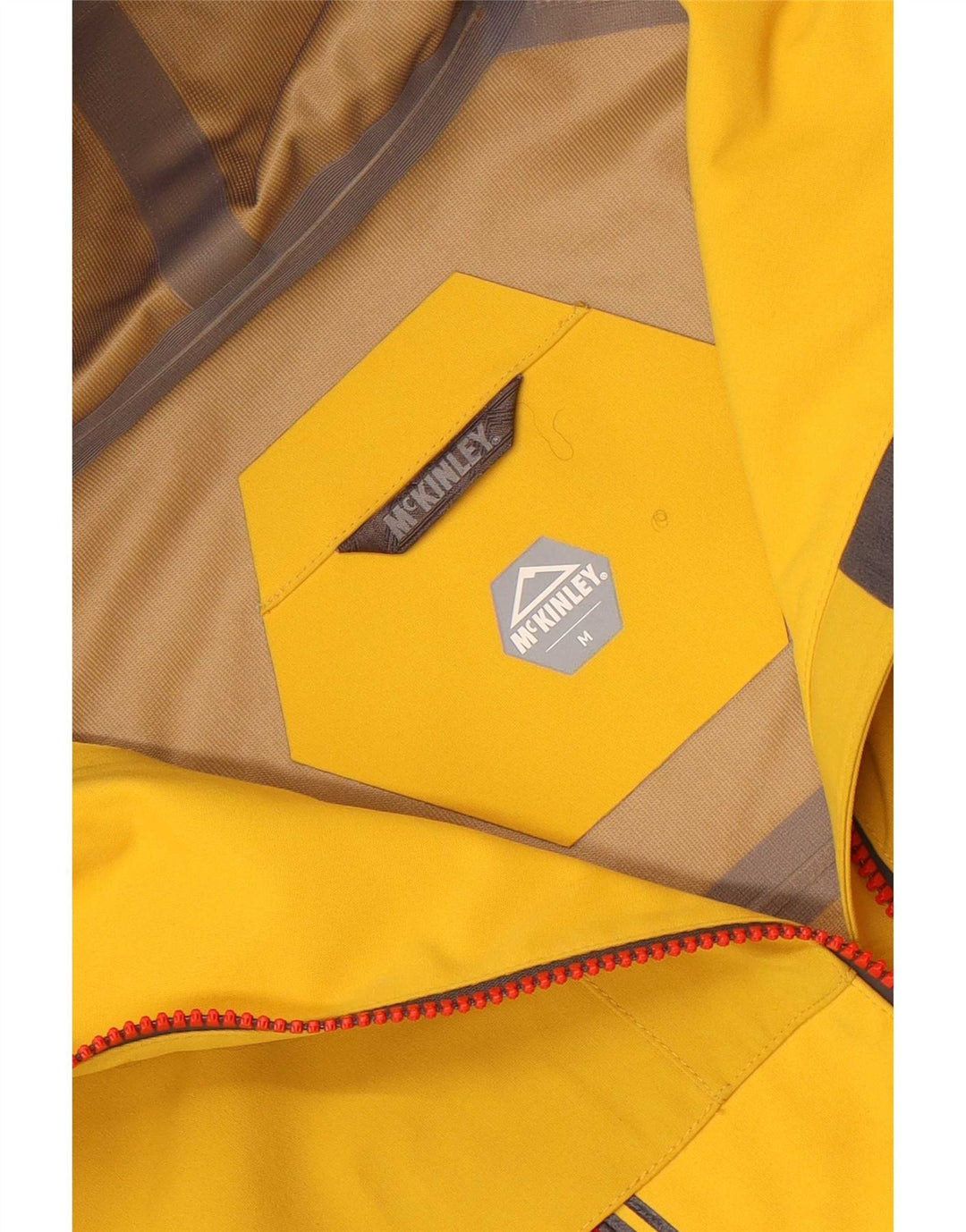 Jaqueta de chuva masculina McKinley com capuz UK 38 amarelo médio