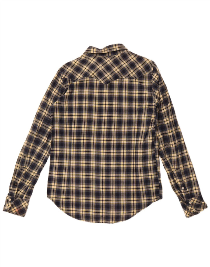 Diesel Camisa Menino 15-16 Anos 2XL Azul Marinho Xadrez Algodão