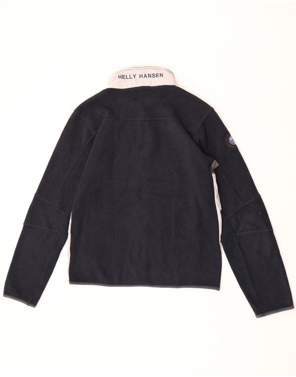 Jaqueta masculina de lã gráfica Helly Hansen UK 40 grande bloco colorido azul marinho