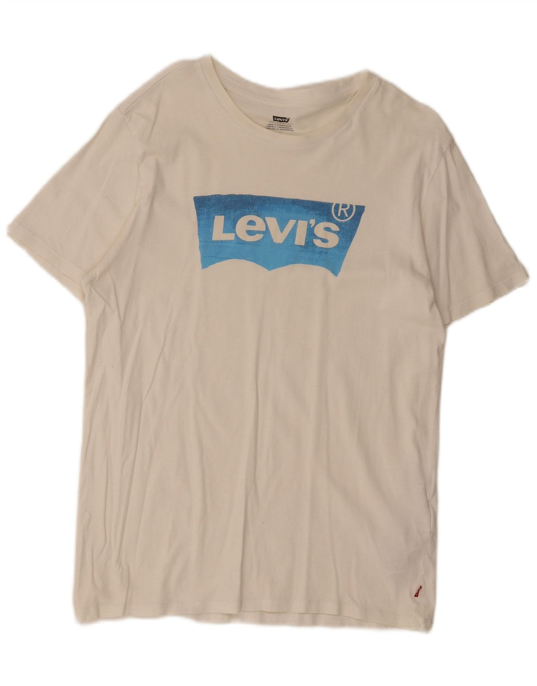 Camiseta gráfica masculina Levi's Top grande de algodão branco