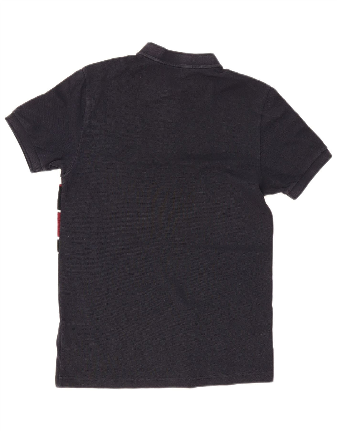 Camisa polo masculina Fred Perry pequena azul marinho de algodão colorblock