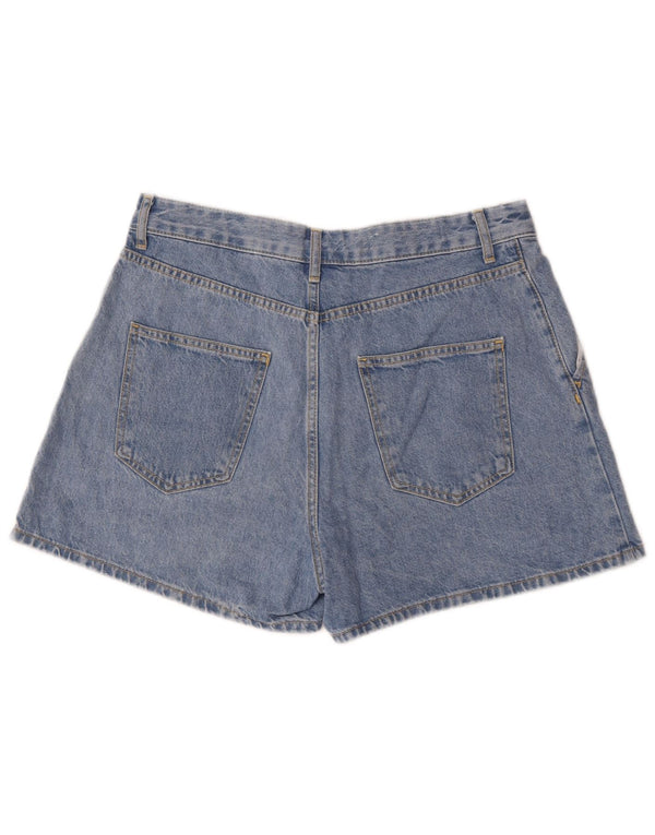 Zara Shorts jeans feminino médio W30 algodão azul