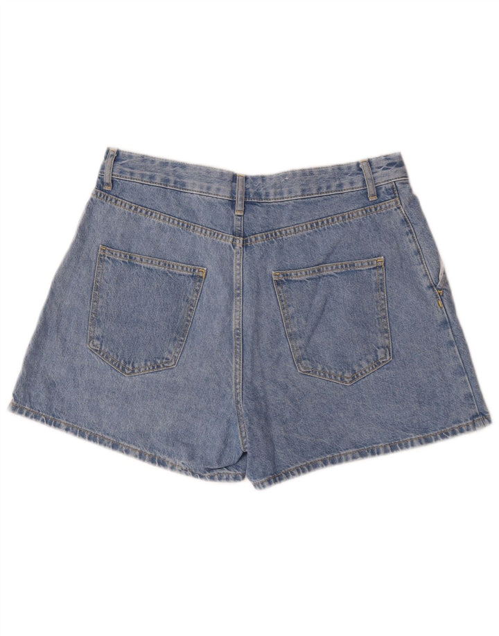 Zara Shorts jeans feminino médio W30 algodão azul
