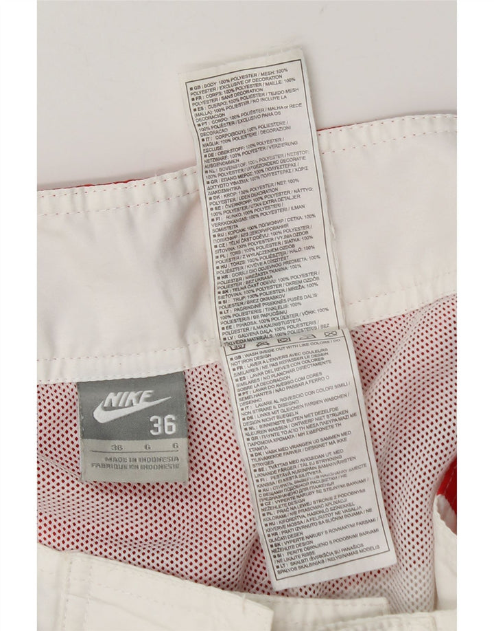Shorts de natação masculinos Nike grande poliéster colorblock branco