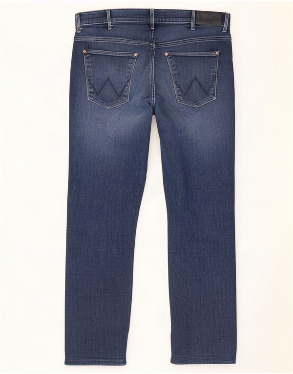 Wrangler Mens Larston Slim Jeans W36 L28 Azul Algodão