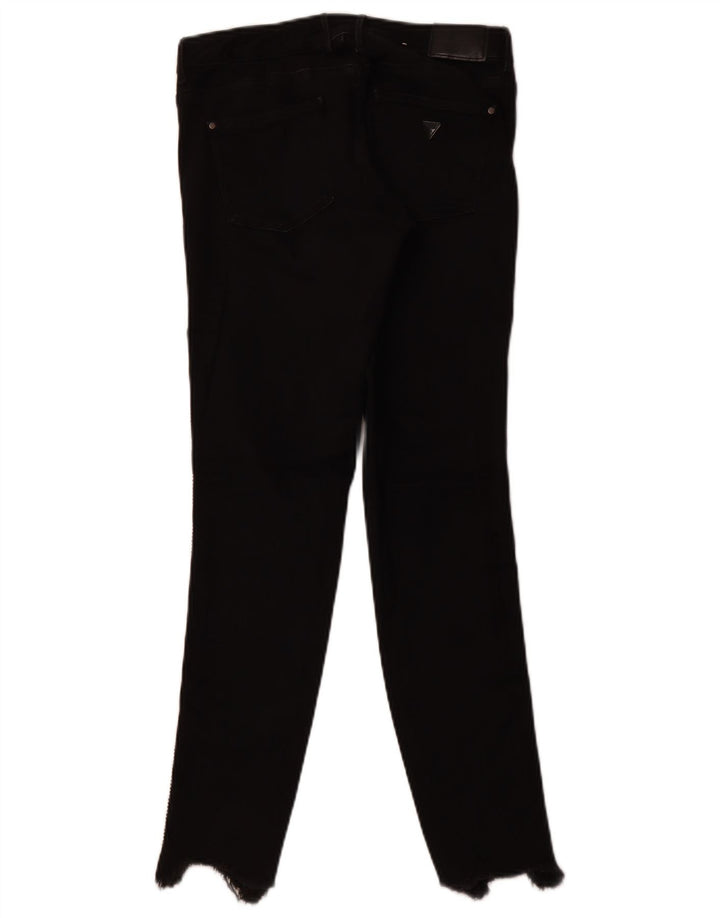 Jeans femininos GUESS cintura média Jegging skinny W28 L28 algodão preto