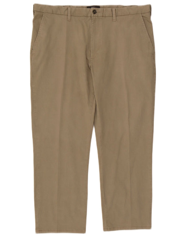 Marks & Spencer Mens Regular Chino Trousers W40 L29 Beige Cotton