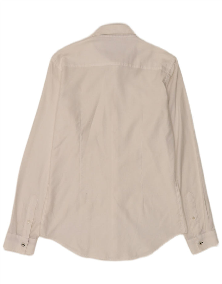 Camisa masculina Zara Slim Fit média branca