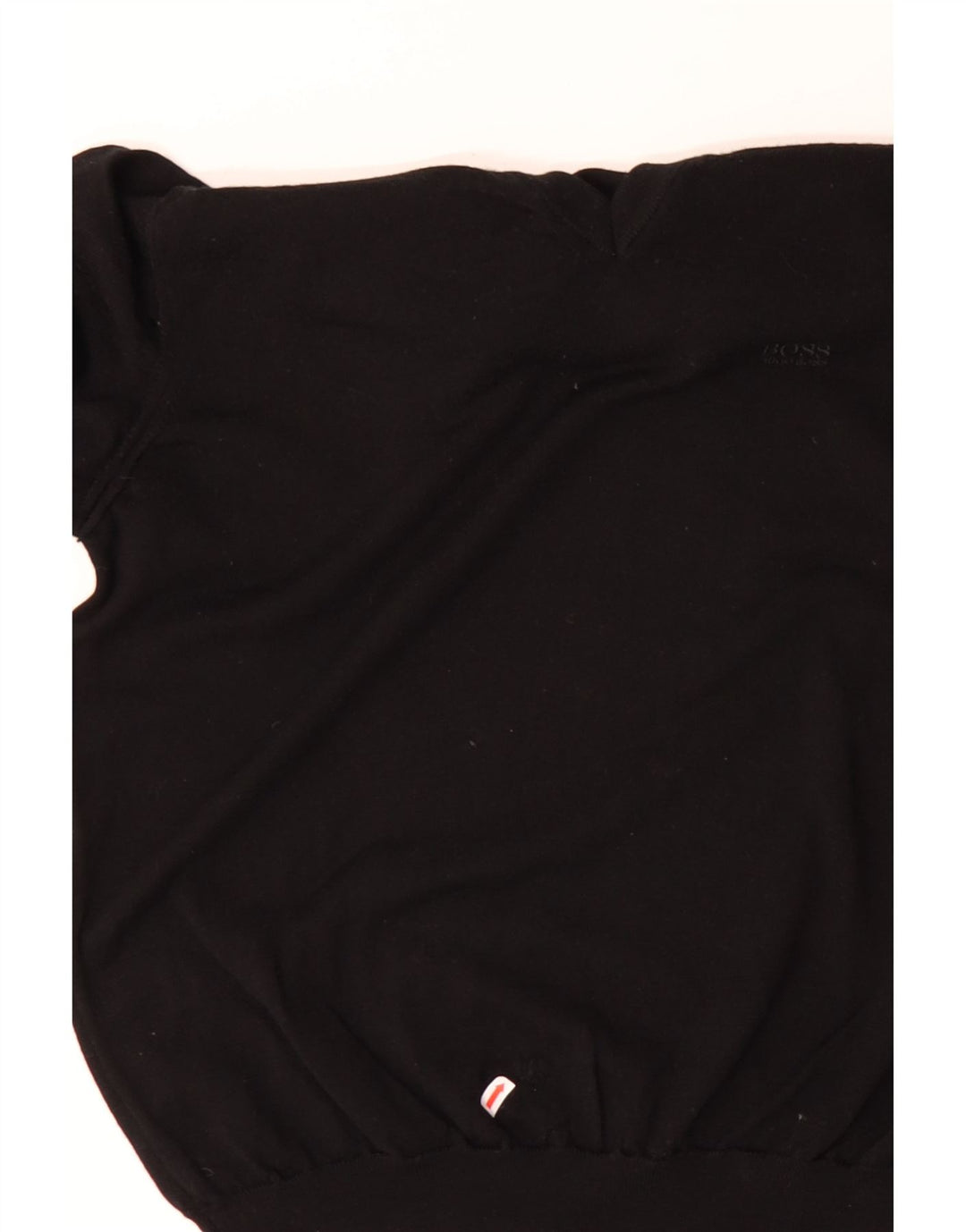 Suéter masculino HUGO BOSS com decote em V médio preto