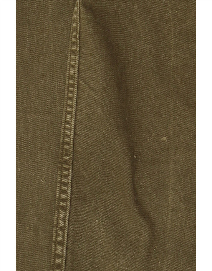 Zara Jeans feminino slim EU 40 médio W30 L27 cáqui colorblock