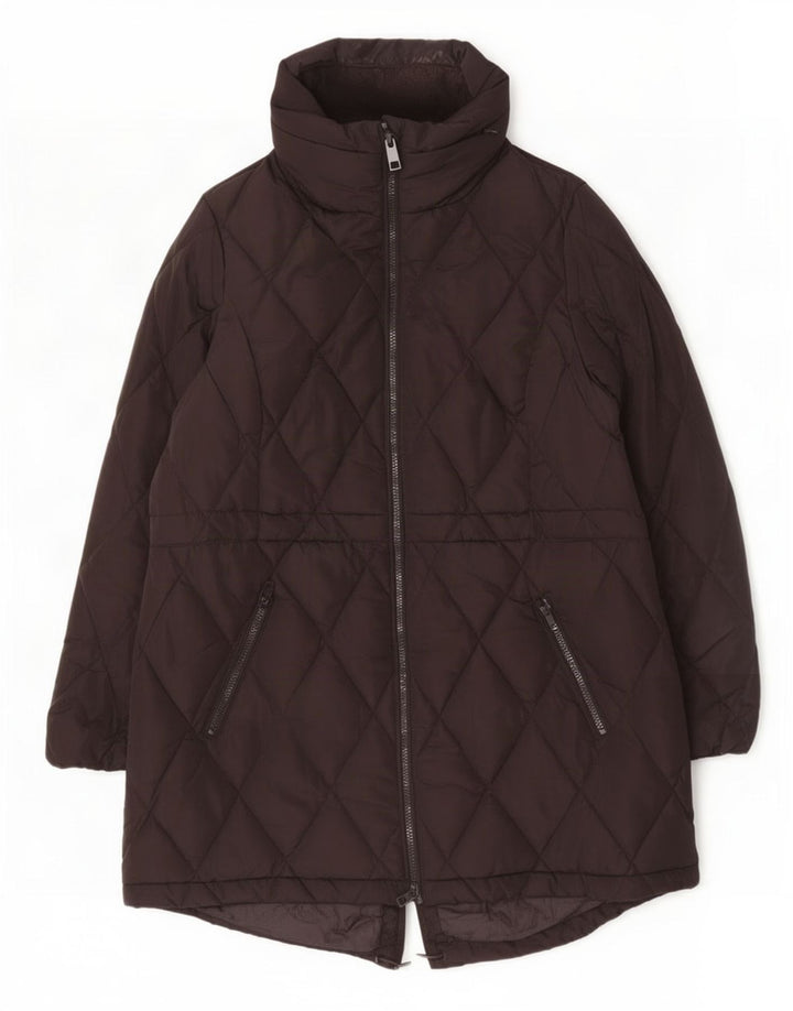 Casaco feminino acolchoado acolchoado Marks & Spencer Reino Unido 14 grande poliéster preto