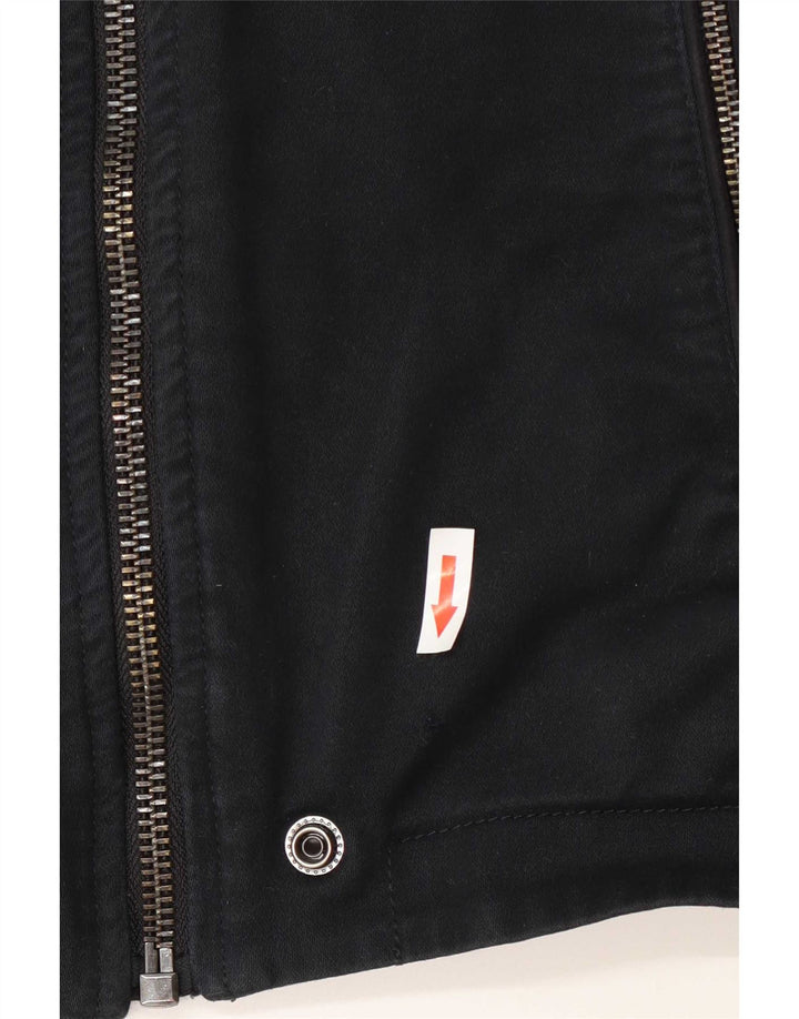 Diesel Mens Biker Jacket UK 36 Pequeno Algodão Azul Marinho